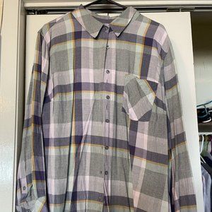 Ava And Viv Soft Plaid Button Down